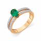 Золотое кольцо Мастер Бриллиант 01M1-109342-00-01 с бриллиантом и изумрудом