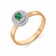 Золотое кольцо Мастер Бриллиант 01M1-109367-00-01 с бриллиантом и изумрудом