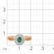 Золотое кольцо Мастер Бриллиант 01M1-109367-00-01 с бриллиантом и изумрудом