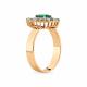 Золотое кольцо Мастер Бриллиант 01M1-109370-00-01 с бриллиантом и изумрудом
