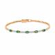 Золотой браслет Мастер Бриллиант 01M10-120555-00-01 с бриллиантом и изумрудом