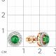 Золотые серьги Мастер Бриллиант 01M2-102045-00-01 с бриллиантом и изумрудом