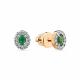 Золотые серьги Мастер Бриллиант 01M2-102231-00-01 с бриллиантом и изумрудом