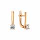 Золотые серьги Мастер Бриллиант 01M2-107281-00-00 с бриллиантом