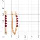 Золотые серьги Мастер Бриллиант 01M2-108343-00-03 с рубином