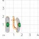 Золотые серьги Мастер Бриллиант 01M2-108775-00-01 с бриллиантом и изумрудом
