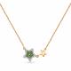 Золотое колье Мастер Бриллиант 01M6-160562-00-01 с бриллиантом и изумрудом