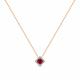 Золотое колье Мастер Бриллиант 01M6-160830-00-03 с бриллиантом и рубином