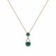 Золотое колье Мастер Бриллиант 01M6-160840-00-01 с бриллиантом и изумрудом