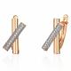 Золотые серьги ТД Эстет 01С1115652Р с фианитом