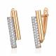 Золотые серьги ТД Эстет 01С1115653Р с фианитом