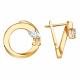 Золотые серьги ТД Эстет 01С1115670 с фианитом