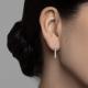Серьги из белого золота ТД Эстет 01С1213918 с фианитом
