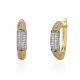 Серьги из лимонного золота ТД Эстет 01С1315390Р с фианитом