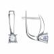 Серьги из платины 585 ТД Эстет с фианитом 01С1914679-585