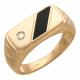 Золотое кольцо ТД Эстет 01Т415213 с фианитом и ониксом