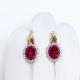 Золотые серьги ERA Jewellery 02-01887-01-328-01-02 с бриллиантом и рубином