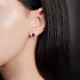 Серьги из белого золота Platina 02-0190-00-107-1120-30 с бриллиантом и рубином