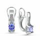 Серьги из белого золота ERA Jewellery 02-02066-03-260-01-03 с бриллиантом и танзанитом