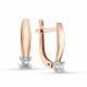 Золотые серьги ERA Jewellery 02-02376-01-001-07-01 с бриллиантом