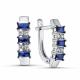 Серьги из белого золота ERA Jewellery 02-02944-03-012-01-04 с бриллиантом и гидротермальным сапфиром