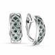 Золотые серьги ERA Jewellery 02-03102-03-010-07-04 с бриллиантом и изумрудом