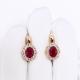 Золотые серьги ERA Jewellery 02-03143-01-111-01-02 с бриллиантом и рубином