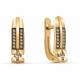Золотые серьги ERA Jewellery 02-03254-01-034-01-05 с коньячным бриллиантом