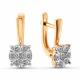 Золотые серьги ERA Jewellery 02-03352-01-001-07-01 с бриллиантом