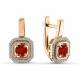 Золотые серьги ERA Jewellery 02-03393-01-111-01-01 с бриллиантом и рубином
