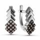 Серьги из белого золота ERA Jewellery 02-03406-03-034-07-04 с коньячным бриллиантом