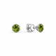Серебряные серьги АЛЬКОР 02-0380/00ХР-00 с хризолитом