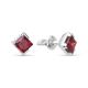 Серебряные серьги АЛЬКОР 02-0423/00ГР-00 с гранатом