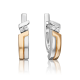 Серьги из комбинированного золота Platina 02-0459-00-101-1111-30 с бриллиантом