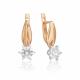 Серьги из комбинированного золота Platina 02-0494-00-501-1111-38 с фианитом
