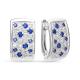 Серебряные серьги АЛЬКОР 02-0509/00КЦ-00 с фианитом и цирконием