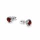 Серебряные серьги АЛЬКОР 02-0641/00ГР-00 с гранатом