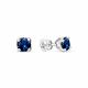 Серебряные серьги АЛЬКОР 02-0642/0ГТС-00 с гидротермальным сапфиром