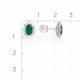 Серебряные серьги Platina 02-0705-00-275-0200 с фианитом и халцедоном