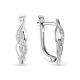 Серебряные серьги АЛЬКОР 02-0760/00КЦ-00 с фианитом и цирконием