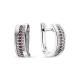 Серебряные серьги АЛЬКОР 02-0876/0КЦ2-00 с фианитом и цирконием