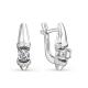 Серебряные серьги АЛЬКОР 02-0887/00КЦ-00 с фианитом