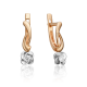 Серьги из комбинированного золота Platina 02-0941-00-101-1111-30 с бриллиантом