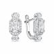 Серебряные серьги АЛЬКОР 02-1048/00КЦ-00 с фианитом
