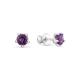 Серебряные серьги АЛЬКОР 02-1193/00АМ-00 с аметистом