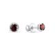 Серебряные серьги АЛЬКОР 02-1196/00ГР-00 с гранатом