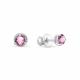 Серебряные серьги АЛЬКОР 02-1196/0РДК-00 с ювелирным кристаллом