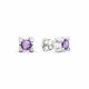 Серебряные серьги АЛЬКОР 02-1253/00АМ-00 с аметистом