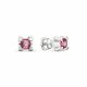 Серебряные серьги АЛЬКОР 02-1253/0РДК-00 с ювелирным кристаллом