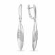 Серебряные серьги АЛЬКОР 02-1271/00КЦ-00 с фианитом